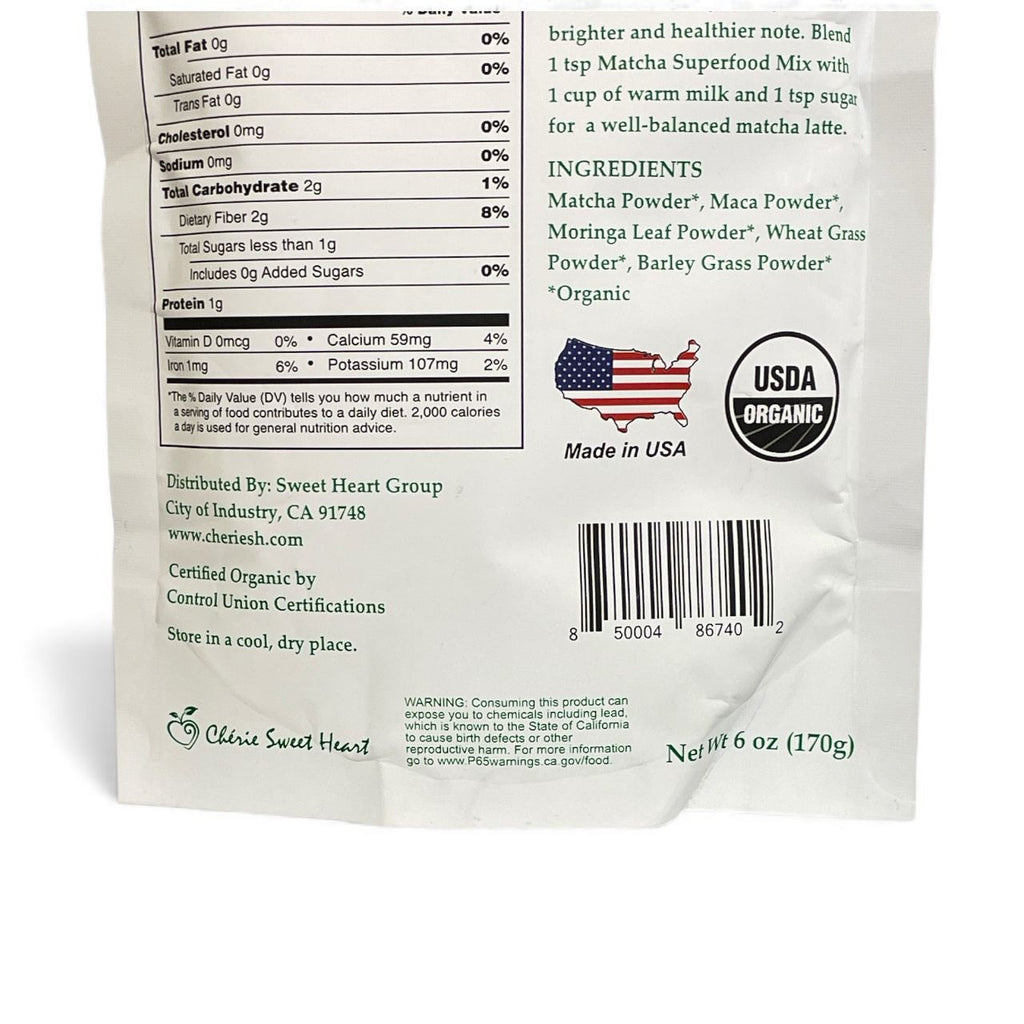 Matcha Superfood Mix Orgánico | 6 oz (170 g)